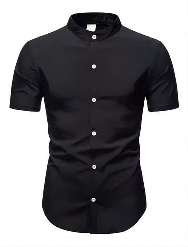 Camisa Hombre Slim Fit Strech Manga Corta Equipo De Trabajo