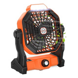 Ventilador De Camping Recargable Con Luces Led Y Ganchos