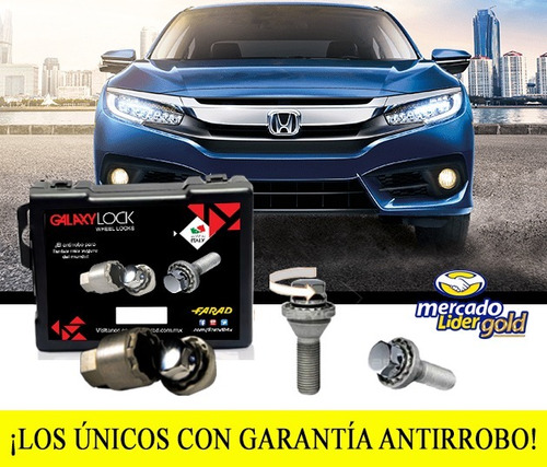 Tuercas De Seguridad Galaxylock Civic Turbo Plus