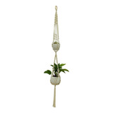 Colgador De Plantas Doble Blanco