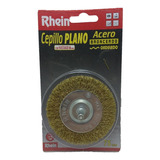 Cepillo Con Eje Acero Bronceado - Plano 75mm Rhein