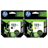 Kit Cartucho Original Hp 122 Xl Preto E 122 Xl Color P 2050!