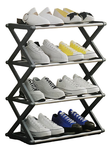 Zapatero Estante Organizador Multifuncional 4 Rack Forma X