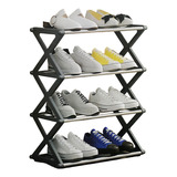 Zapatero Estante Organizador Multifuncional 4 Rack Forma X