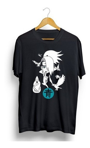 Camiseta Masculina Deidara Akatsuki Naruto Camisa Anime