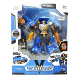 Auto Robot 25cm Transformers Conversion Luz Sonido 4369 Color Azul