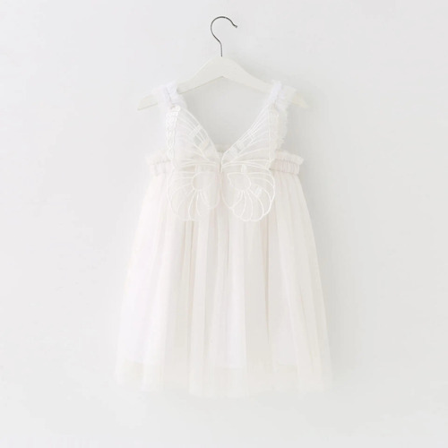 Vestido Para Niña Pequeña  Vestido Con Tirantes Con Lazo [u]