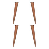 Patas De Madera 45cm Para Muebles - Cónica Diagonal X 4 Und