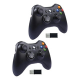Pack X2 Control Mando Para Xbox 360 Pc Joystick Inalámbrico 