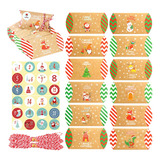 Cajitas Almohadilla Navidad Calendario De Adviento 24 Pcs