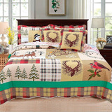 Colcha Quilt Navidad Doble Faz Green Tree Doble