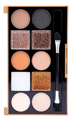 Eyeshadow & Glitter Paleta De Sombras 10 Colores + Glitter