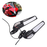 Espejo Retrovisor Lateral Con Luz Para Suzuki Gsxr 750 1000