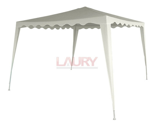 Gazebo Laury 3 X 3 Mts. T/poliéster 140 Grs. Blanco