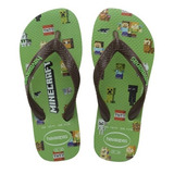 Chinelos Havaianas Top Minecraft Creeper Alex Steve Original