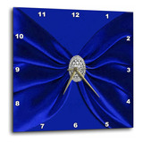 3drose Reloj De Pared Con Banda De Terciopelo Azul Real Y As