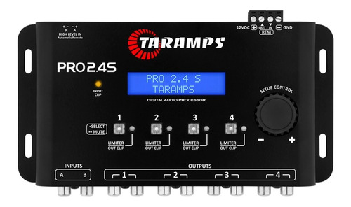 Processador Taramps 2.4 S Pro Áudio Equalizador Crossover