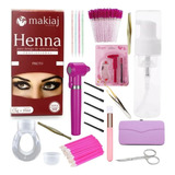 Kit Design Sobrancelhas Estética Com Pinça Henna Mini Mixer