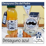 Kit Imprimible Desayuno Personalizado Dia Del Padre Azul