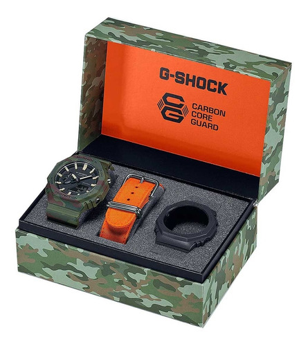 Reloj Casio G Shock Gae-2100we-3adr Oak Camo Set 2 Pulsos
