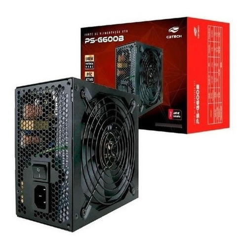 Fonte Atx Pc Gamer 600w Reais 80plus Bronze Pfc Ativo Bivolt