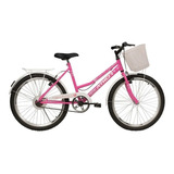 Bicicleta Infantil Feminina Athor Nature Aro 24 C/ Cesto