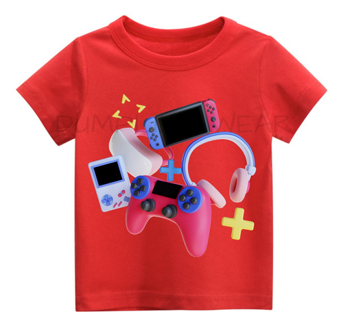 Remera Gamer Nene Nena Infantil Algodón