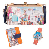 Set 3 Piezas Nicole Lee Cartera, Tarjetero Y Reloj Ss22 Color Stairway To Heaven