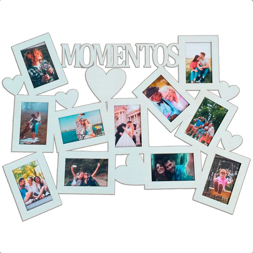 Quadro Momentos Branco Painel Decoração 11 Fotos 10x15oooooo