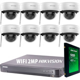Kit Seguridad Ip Hikvision Dvr 16 + 8 Camaras Wifi 2mp +disc