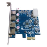 Placa De Expansión 4 Puertos 3.0 Pci Express Pci-e A Usb