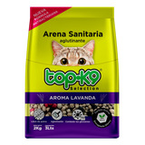 Arena Sanitaria Para Gatos Topk9 Aroma Lavanda 2kg