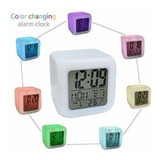 Lixiongbao Brillante Reloj Despertador 7 Color Led, Alarma D