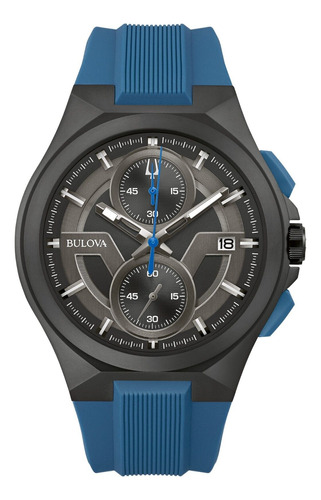 Relógio Bulova Masculino Azul 98b380n Novo Com Etiqueta E Nf