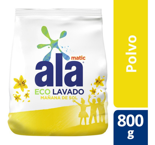 Jabon En Polvo Ala Matic Mañana De Sol Ecolavado X 800 Gr