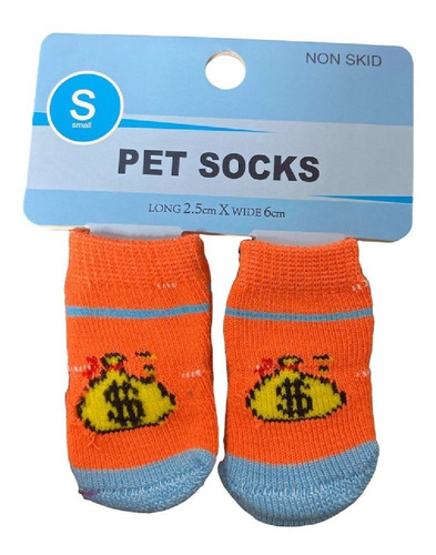 Calcetines Para Mascotas Antideslizantes Talla S (5 Cm)