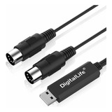 Digitallife Cable De Interfaz Midi Usb Midi A Usb 1 En 1