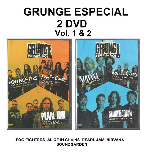 Grunge Especial 2 Dvd Foo Fighters Pearl Jam Nirvana Novo 