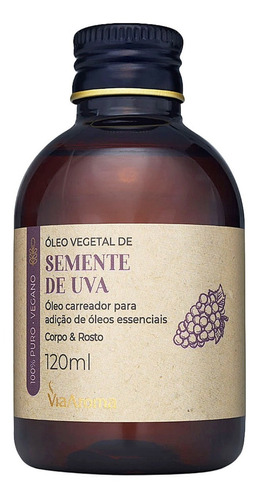 Óleo Para Corpo Via Aroma Vegetal Semente De Uva De 120ml/120g