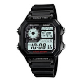 Reloj Casio Royale Ae1200 Caballero Hora Mundial Sumergible