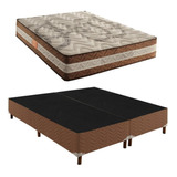 1 Cama Box King 42x193x203cm com Colchão Super King Jcwt