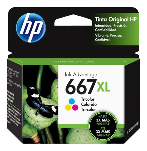 Cartucho Hp 667xl Preto Original (3ym81ab) Para Hp Deskjet