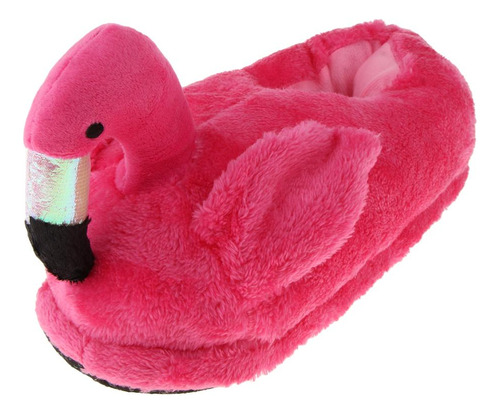 Zapatillas De 3d Flamingo Plush Para Mujer Térmicos De