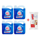 Detergente Ro Floral 4 Bidones + Regalo 5 Litros C/u