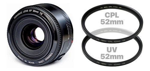 Combo Lente Yn50mm Montura Nikon + Filtro Uv 58mm + Cpl 58mm