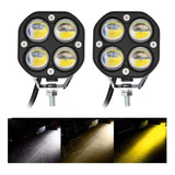 Par Faros De Lupa Doble Color  Exploradoras Para Auto Moto