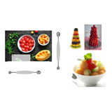 Boleador Decorador Fruta Legumes Inox Duplo 27cm Profissiona