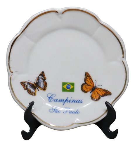 Prato De Cerâmica Campinas São Paulo Com Borboletas 10cm