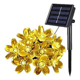 Guirnalda Solar Hada Flor Led Boda 5 Mtrs Calida/d030