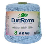 Barbante Euroroma 1 Kg 1016m Nº6 Tricô Crochê Cores Full Cor Azul Bebê 900